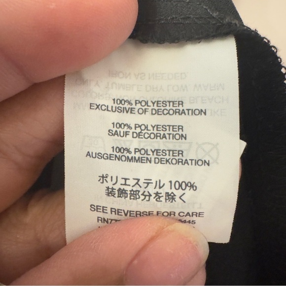 J.Crew Tie Tassel Cold-Shoulder Top Black Women Size 6 - Picture 5 of 6